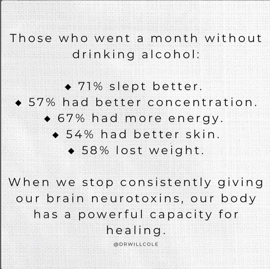 You will feel better in one month when you stop drinking